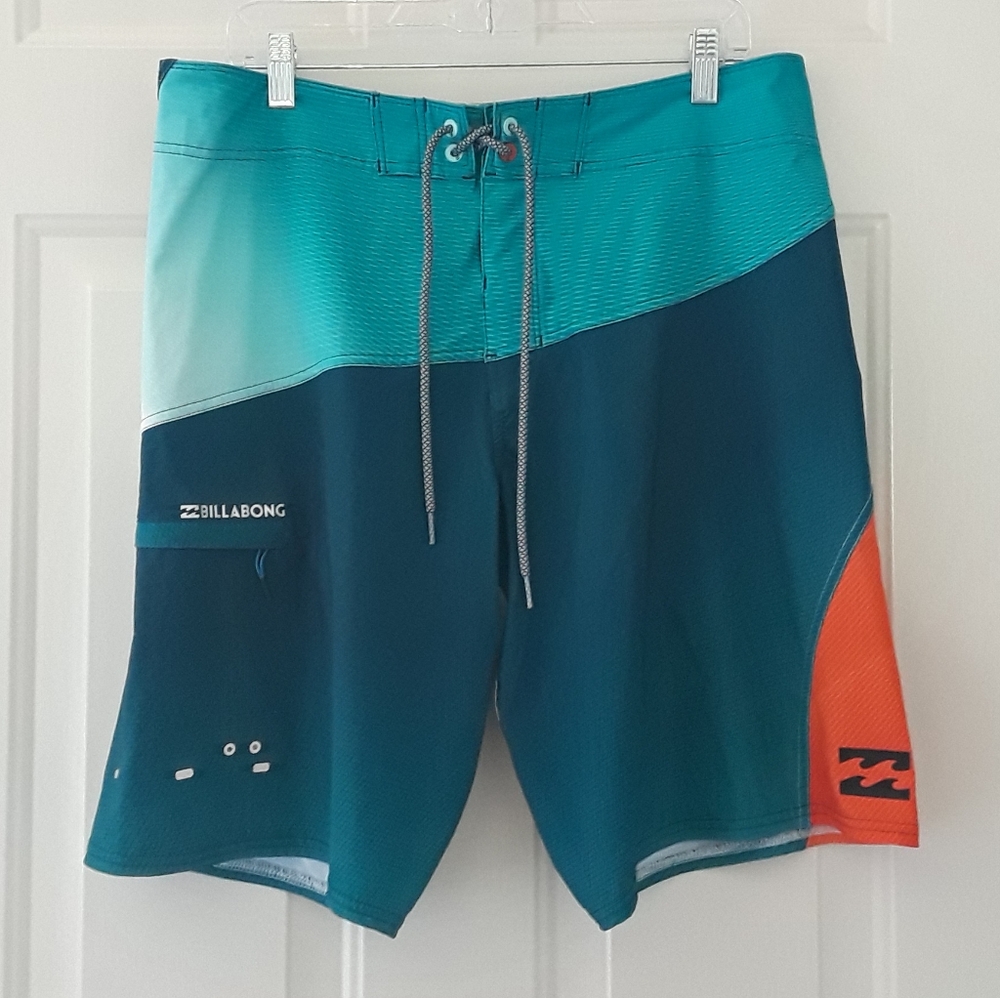 Billabong Blue and Orange Board Shorts Dynamic Swimwear